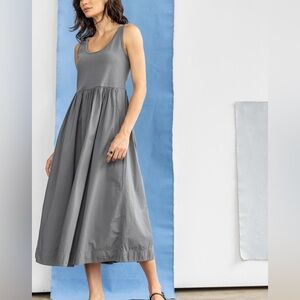 Lilla P Mixed Media Dress, granite grey, MEDIUM